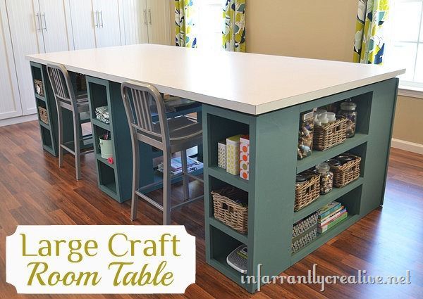 Large Craft Table DIY Tutorial - DIY Magazine